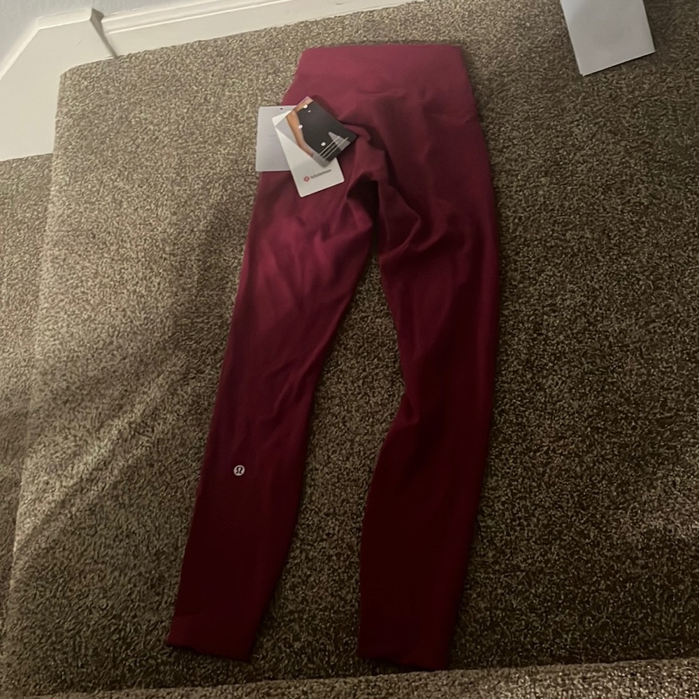 Lululemon leggings size 2 pomegranate